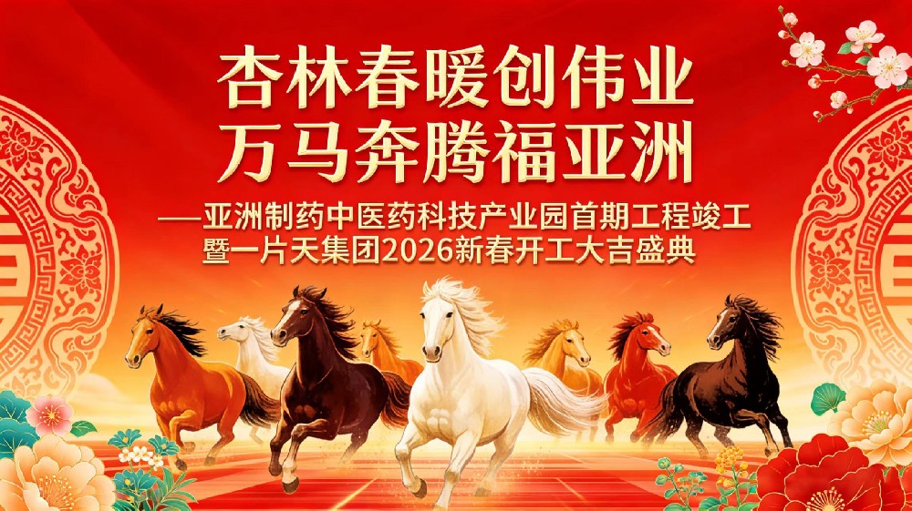 杏林春暖创伟业，万马飞跃福亚洲！9091美高梅中医药科技产业园首期竣工暨2026新春开工大典圆满礼成